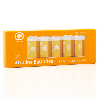 Q-Nomic 9V batterij | Q-Nomic | 5 stuks (Alkaline) AQN00016 K000000033 - 4