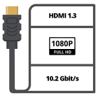 Q-link HDMI kabel | Q-link (Verguld, Zwart, Full HD, 1.8 meter) 00.137.30 K010809290 - 2