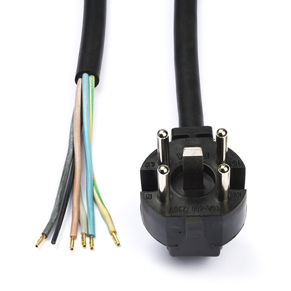 Verloren hart alleen zuiger Perilex stekker met kabel | Q link | 2 meter (Haaks, 16 ampère, Tot 60°C)  Q-link Kabelshop.nl