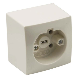 Q-link Perilex stopcontact | Q link (Opbouw, 16A, Crème) 0137220 K010806203 - 3