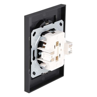 Q-link Stopcontact | Q-link | S-Line (Inbouw, Randaarde, Zwart) 66.095.50 K180106607 - 3