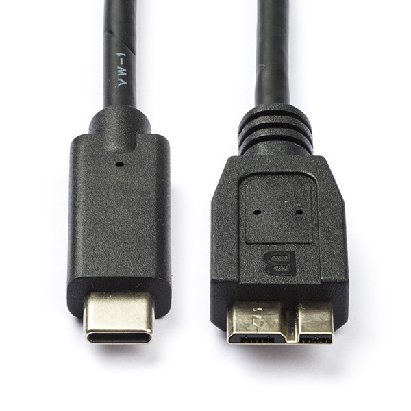 tekort Mok Persoon belast met sportgame USB C naar Micro USB kabel | 0.5 meter | USB 3.0 (100% koper, Zwart) Roline  Kabelshop.nl