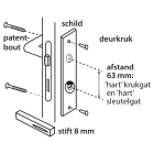 Starx Deurklink met wc-sluitingschild | Starx | Blok | 63 mm (Aluminium, RVS) 86.200.04 K010809705 - 7