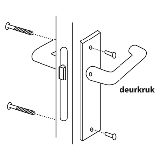 Starx Deurklink met wc-sluitingschild | Starx | Coupe | 57 mm (Aluminium) 86.200.97 K010809730 - 