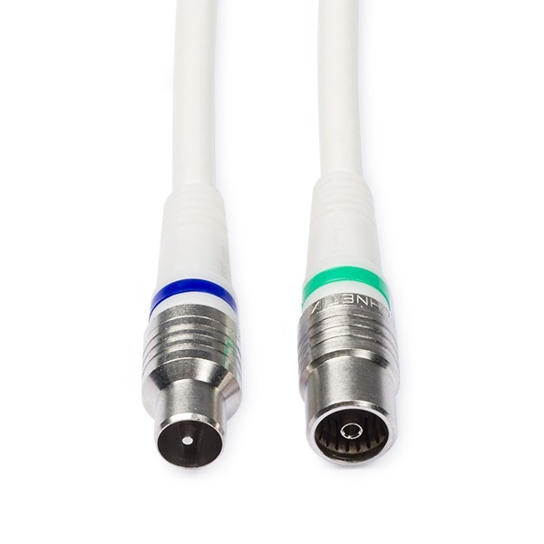 omvatten klink Boven hoofd en schouder Coax kabels voor digitale televisie Coax kabels Coax kabel Kabels Coax kabel  - Nedis - 1 meter (Digitaal, 120 dB, Wit) Kabelshop.nl