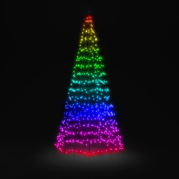 gebrek Graveren schommel Twinkly metalen kerstboom met verlichting | 3 x Ø 1.5 meter (450 LEDs,  Wifi, RGB+Wit, Buiten) Twinkly Kabelshop.nl