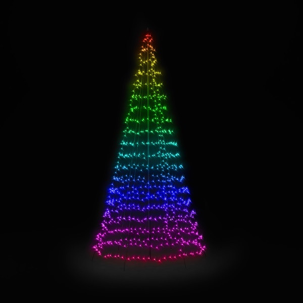 Automatisch bescherming kwartaal Twinkly metalen kerstboom met verlichting | 4 x Ø 2 meter (750 LEDs, Wifi,  RGB+Wit, Buiten) Twinkly Kabelshop.nl