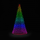 Twinkly vlaggenmast kerstboom | 4 x Ø 2 meter (750 LEDs, Wifi, RGB+Wit, Buiten) TWP750SPP-BEU K150303818