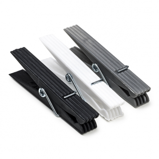 Ultra Clean Wasknijpers | 24 stuks (Kunststof, Wit/Zwart/Grijs) 836320150 WK1000040 K081000069 - 1