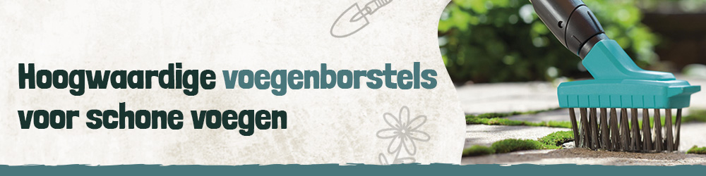 Voor strakke voegen gebruik je een borstel