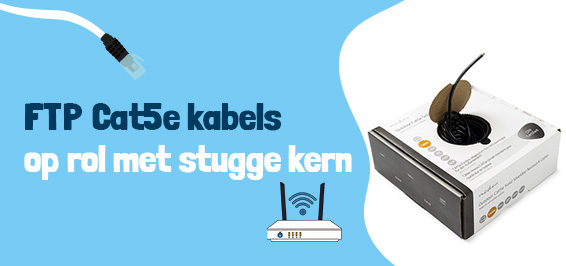 FTP kabel op rol met stugge kern